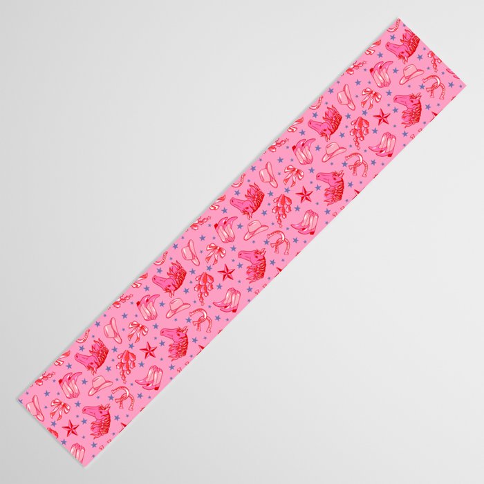 Cowgirl Christmas - pink and red Table Runner Gallery Image 3