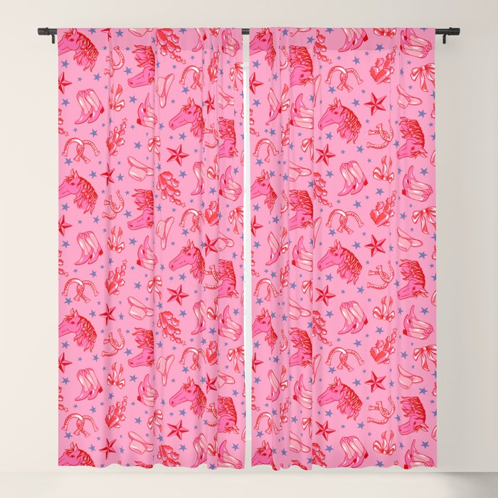 Cowgirl Christmas - pink and red Window Curtain Gallery Image 5