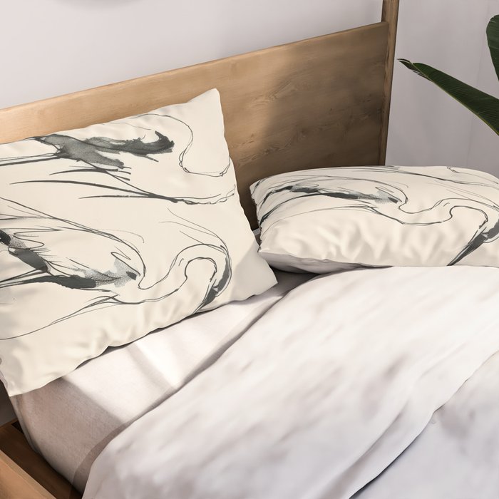 Two Herons Pillow Sham Gallery Image 2