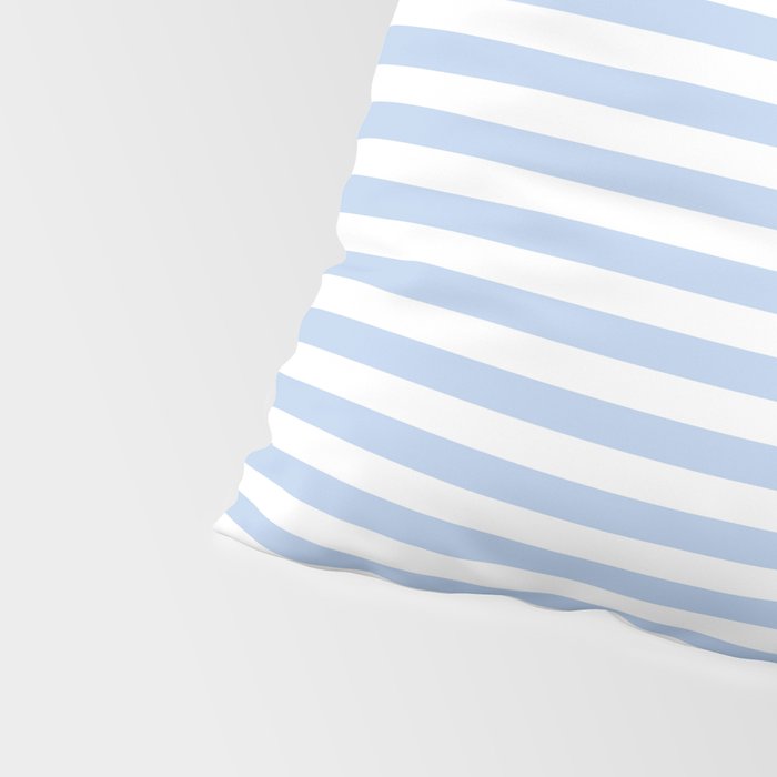 Light Pastel Blue and White Stripes - Classic Striped Pattern Pillow Sham Gallery Image 4