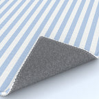 Light Pastel Blue and White Stripes - Classic Striped Pattern Rug Gallery Image 4