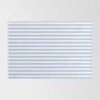 Light Pastel Blue and White Stripes - Classic Striped Pattern Rug Gallery Image 2