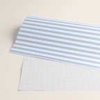 Light Pastel Blue and White Stripes - Classic Striped Pattern Wrapping Paper Gallery Image 2