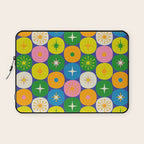 Mid Century Modern Atomic Future Colorful Modtastic Dots and Stars Pattern Laptop Sleeve Gallery Image 1