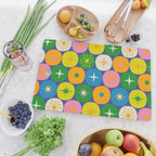 Mid Century Modern Atomic Future Colorful Modtastic Dots and Stars Pattern Cutting Board Gallery Image 2