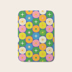 Mid Century Modern Atomic Future Colorful Modtastic Dots and Stars Pattern Bath Mat Gallery Image 1