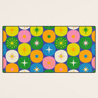 Mid Century Modern Atomic Future Colorful Modtastic Dots and Stars Pattern Desk Mat Gallery Image 3