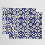 Art Deco Florals On Dark Blue Placemat Gallery Image 1