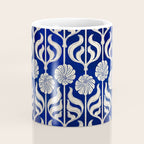 Art Deco Florals On Dark Blue Coffee Mug Gallery Image 4