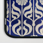 Art Deco Florals On Dark Blue Laptop Sleeve Gallery Image 3