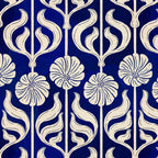 Art Deco Florals On Dark Blue Coffee Mug Gallery Image 2