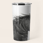 Wild Horse, Black and White Photography Travel Mug Gallery Image 1