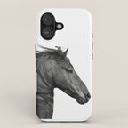 Wild Horse, Black and White Photography iPhone Case Gallery Image 1