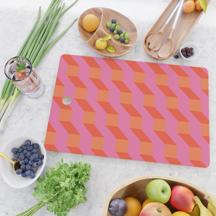 Retro geometry bright pattern no10 Cutting Board Gallery Image 2