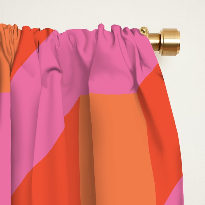 Retro geometry bright pattern no10 Window Curtain Gallery Image 2