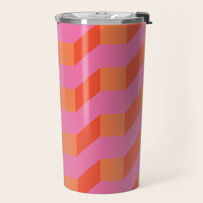 Retro geometry bright pattern no10 Travel Mug Gallery Image 2