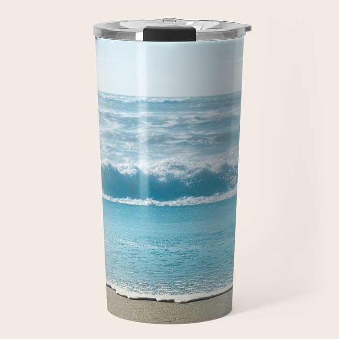 Blue Sea Backdrop Travel Mug Gallery Image 1