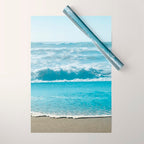 Blue Sea Backdrop Wrapping Paper Gallery Image 1