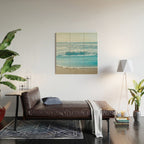 Blue Sea Backdrop Wood Wall Art Gallery Image 2