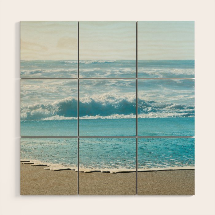 Blue Sea Backdrop Wood Wall Art Gallery Image 1