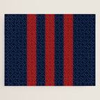 Navy Three Red Bars Jigsaw Puzzle Gallery Image 1
