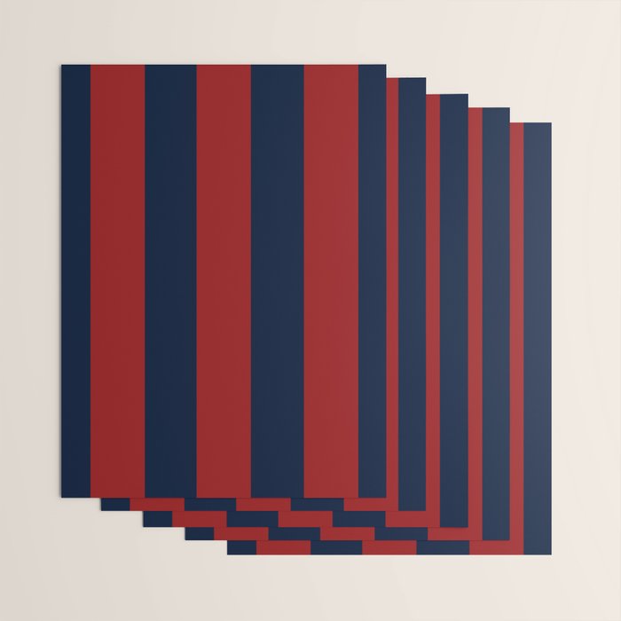 Navy Three Red Bars Wrapping Paper Gallery Image 3