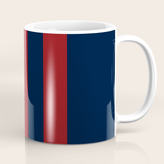 Navy Three Red Bars Coffee Mug Gallery Image 1