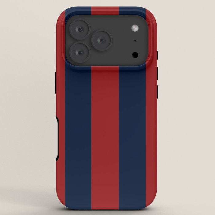 Navy Three Red Bars iPhone Case Gallery Image 7