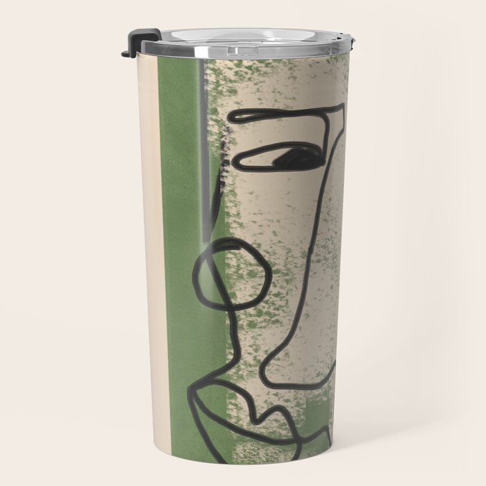 Minimal Face Impression 1 Travel Mug Gallery Image 3
