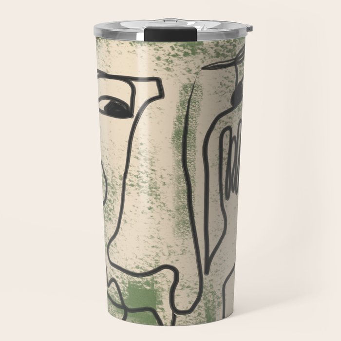 Minimal Face Impression 1 Travel Mug Gallery Image 1