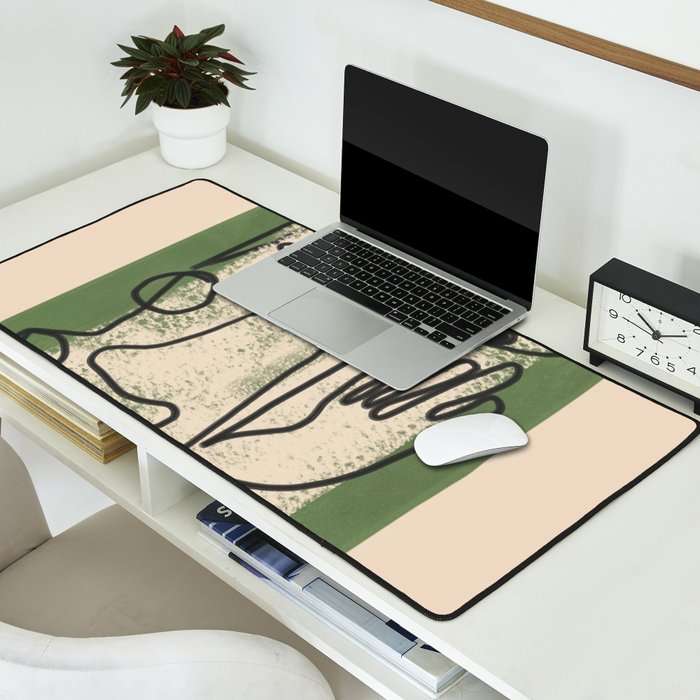 Minimal Face Impression 1 Desk Mat Gallery Image 2