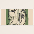 Minimal Face Impression 1 Desk Mat Gallery Image 3