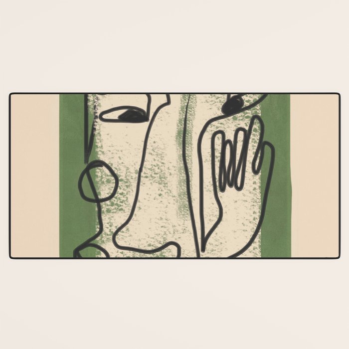 Minimal Face Impression 1 Desk Mat Gallery Image 3