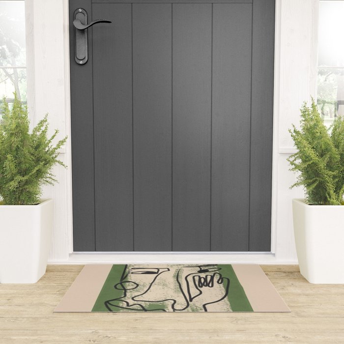 Minimal Face Impression 1 Welcome Mat Gallery Image 3