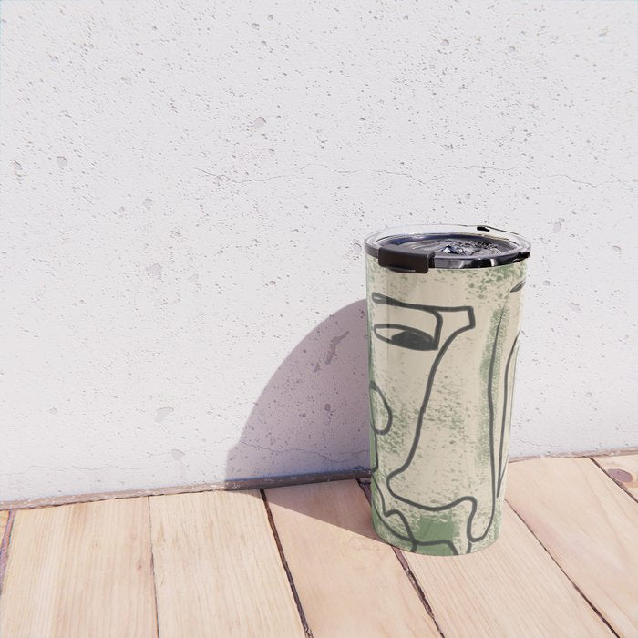Minimal Face Impression 1 Travel Mug Gallery Image 4