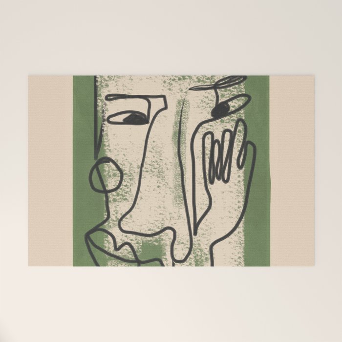 Minimal Face Impression 1 Welcome Mat Gallery Image 1