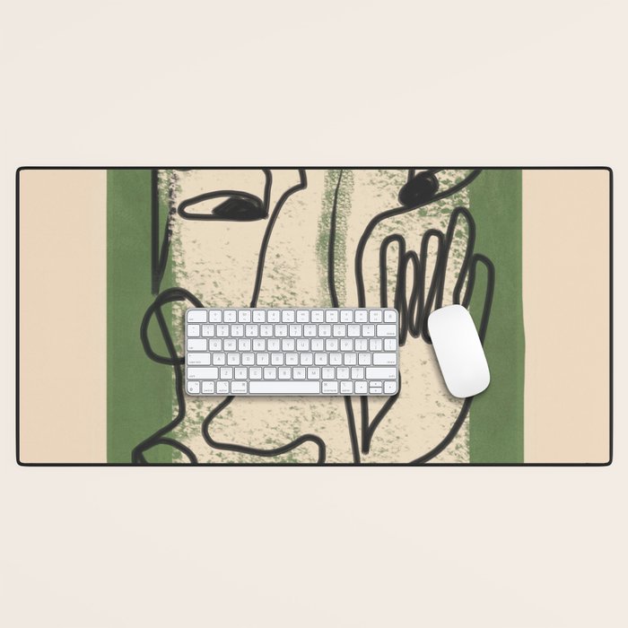 Minimal Face Impression 1 Desk Mat Gallery Image 1