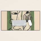 Minimal Face Impression 1 Desk Mat Gallery Image 1