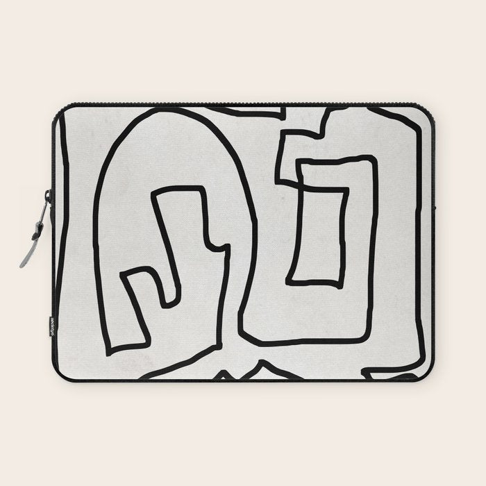 Abstract line art Laptop Sleeve Gallery Image 1