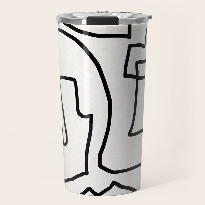 Abstract line art Travel Mug Gallery Image 1