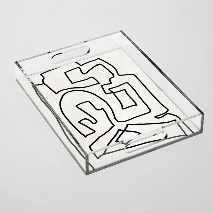 Abstract line art Acrylic Tray Gallery Image 1