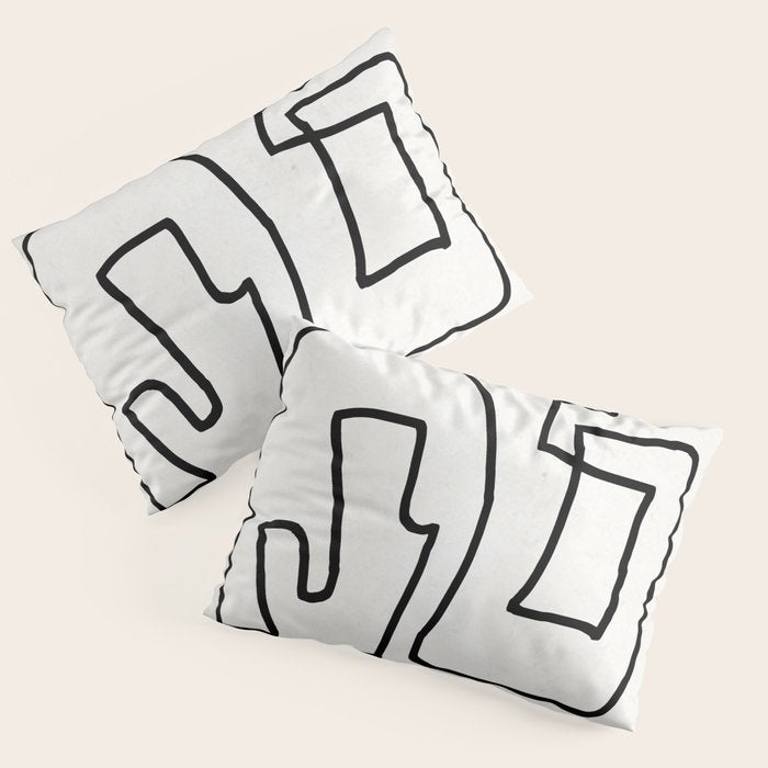 Abstract line art Pillow Sham Gallery Image 3