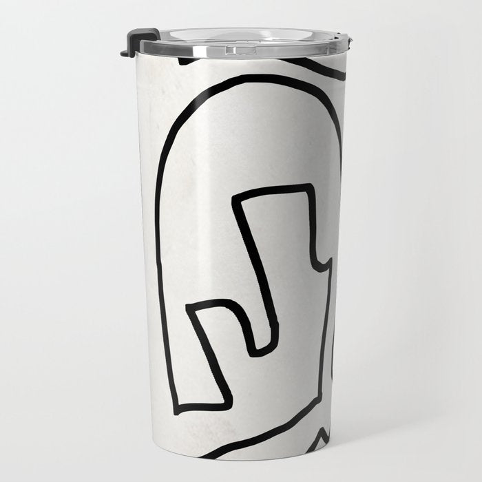Abstract line art Travel Mug Gallery Image 3