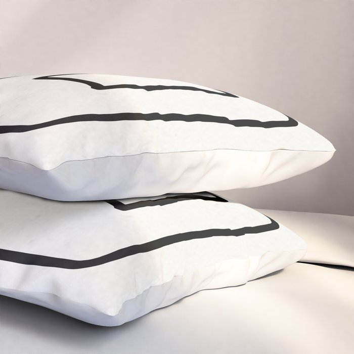 Abstract line art Pillow Sham Gallery Image 3