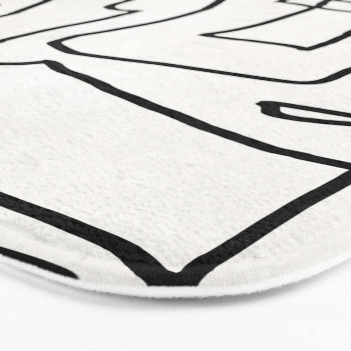 Abstract line art Bath Mat Gallery Image 3