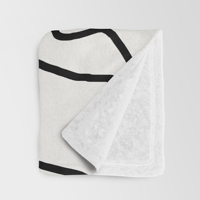 Abstract line art Throw Blanket Gallery Image 3