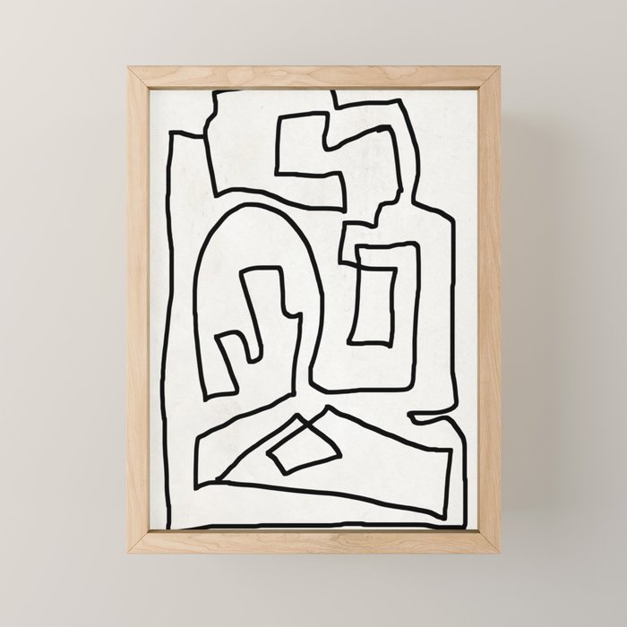 Abstract line art Mini Art Print Gallery Image 1