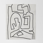 Abstract line art Throw Blanket Gallery Image 2