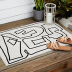 Abstract line art Outdoor Rug Gallery Image 2