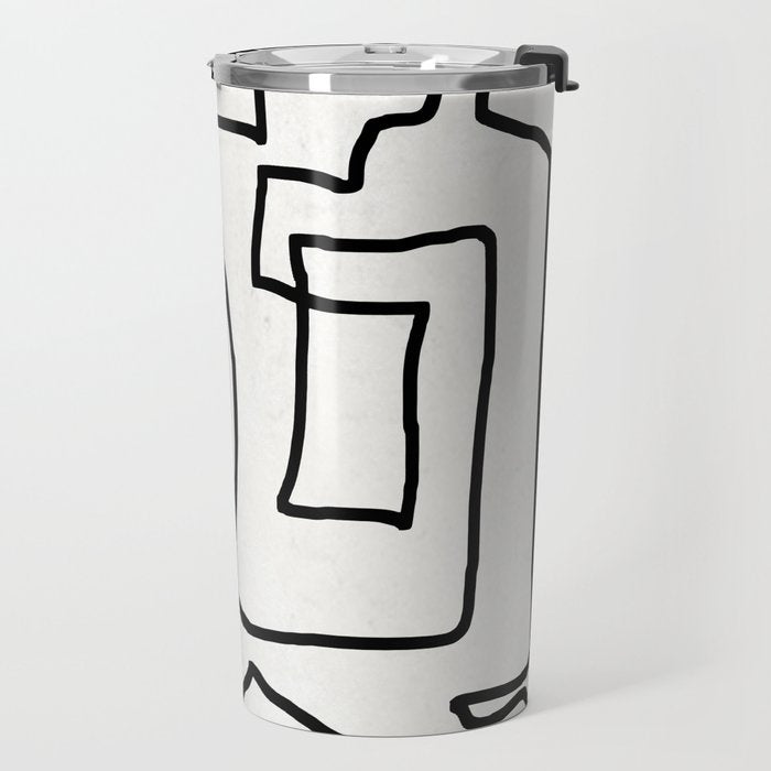 Abstract line art Travel Mug Gallery Image 2